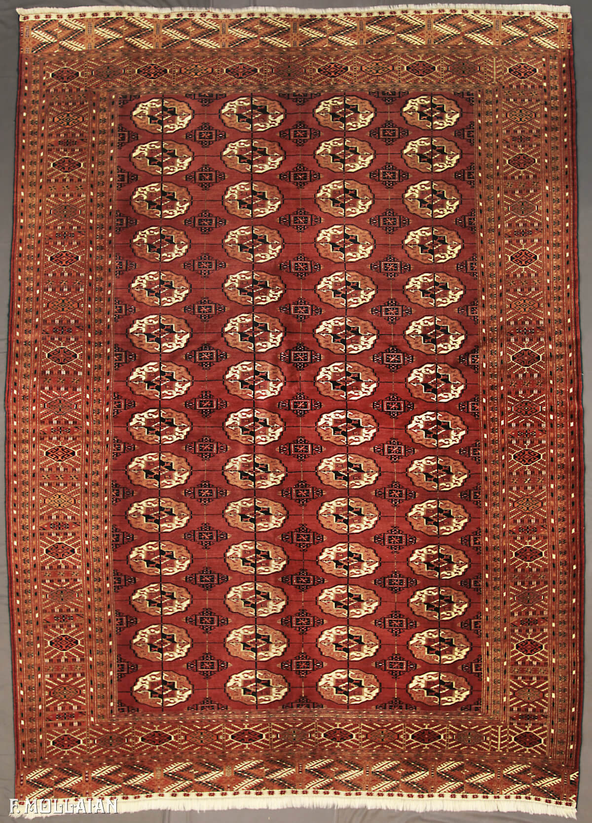 Semi-Antique Turkmen Bukhara Carpet n°:28035109